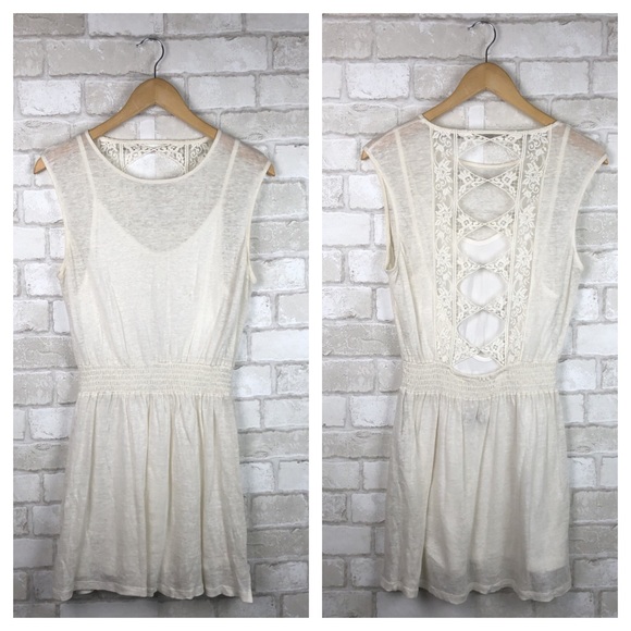 Nightcap Diamond Lace Linen Dress Size M - Picture 2 of 7
